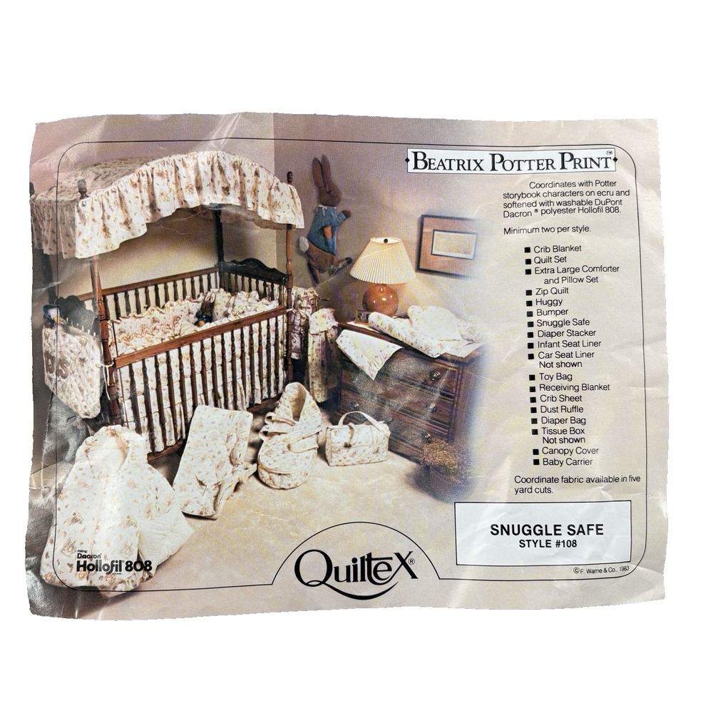 NWT Vintage Rare Beatrix Potter Snuggle Safe Pad Baby Peter Rabbit & Friends‎ - Picture 6 of 8